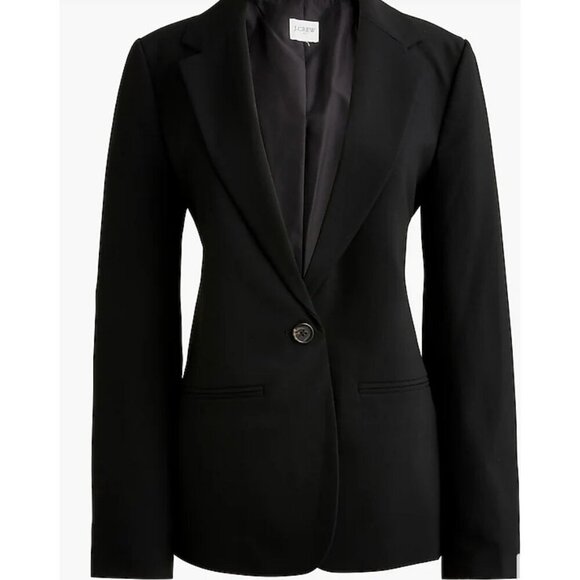 J. Crew Factory Jackets & Blazers - J.Crew $198 Petite One Button Blazer in Black Size 2P BO598